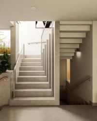 Escalera protagonista con dise&ntilde;o singular escalonado